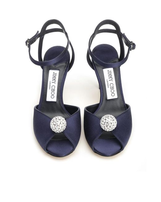 Jimmy Choo Blue Sacora 85 Sandal