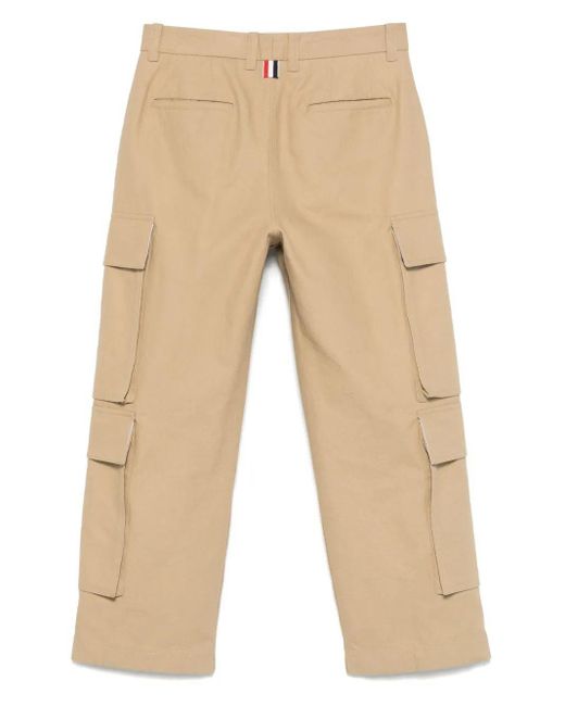 Thom Browne Natural Washed Utility Chino Cargo Trousers for men