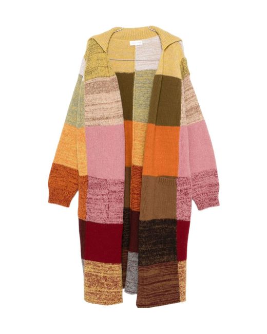 Dries Van Noten Red Patchwork-Motif Cardigan for men
