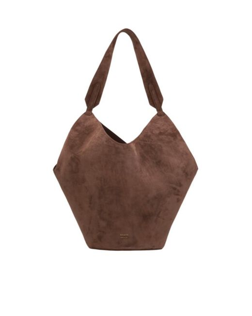 Khaite Brown Lotus Small Tote Bag