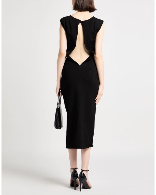 Dolce & Gabbana Black Sleeveless V-Neck Slim-Fit Dress