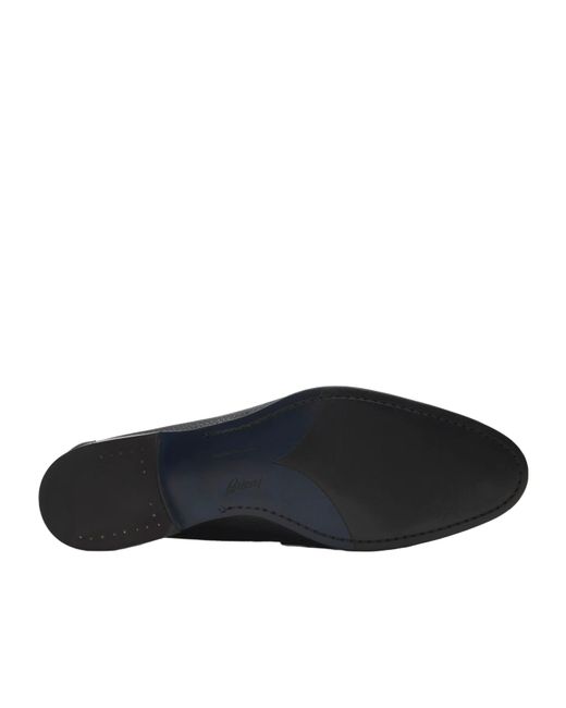 Brioni Black Deerskin Leather Appia Penny Loafers for men