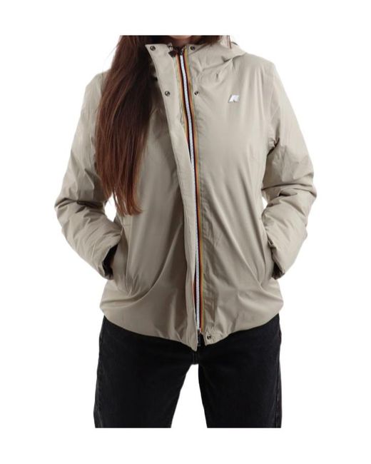 K-Way Blue Lil Soft Touch Marmotta Short Insulated Jacket