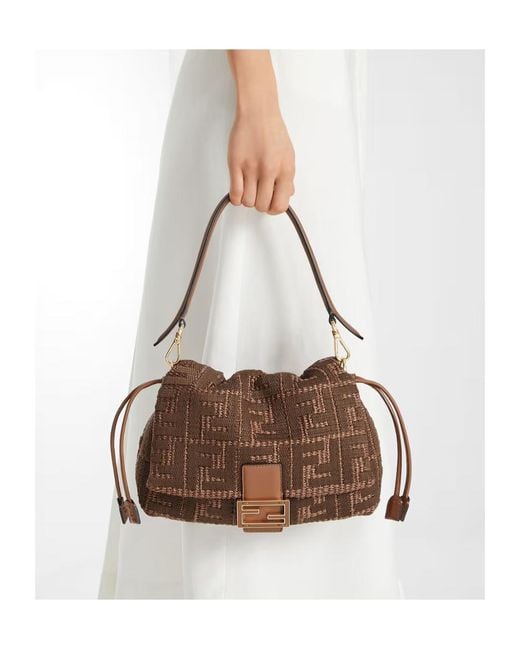 Fendi Brown Mamma Baguette Medium Tote Bag