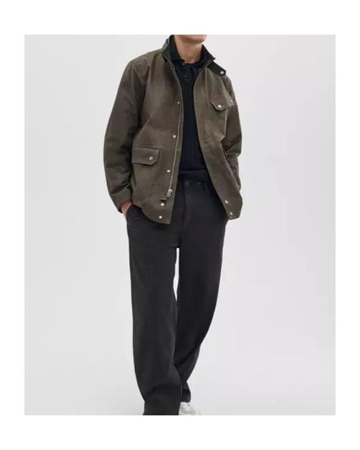 Rag & Bone Green Pocket Suede Jacket for men