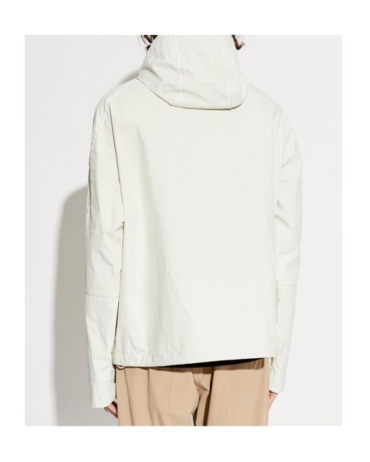 Moncler White Funes Logo Hooded Jacket for men