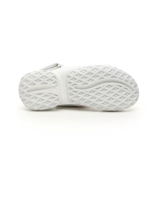 Roger Vivier White Viv'Run Strass Buckle Sandals