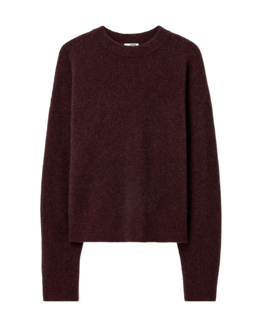 Filippa K Purple Wool Yak Crewneck Sweater