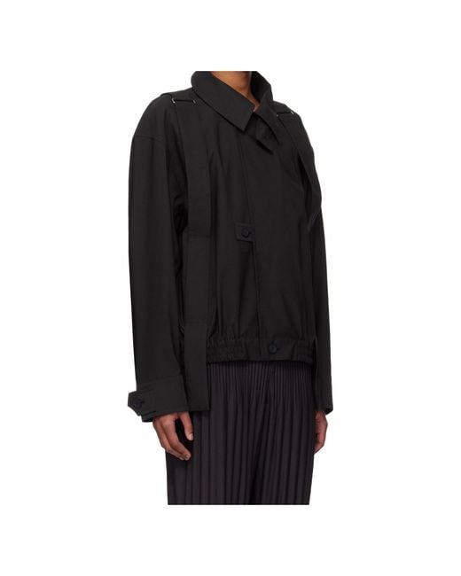 Homme Plissé Issey Miyake Black Homme Plissé Issey Miyake Parachute Jacket for men