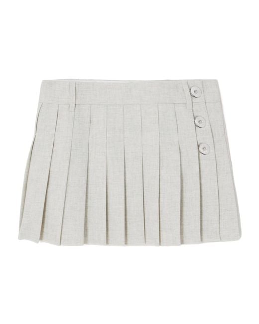 Rabanne White Pleated Mini Skirt