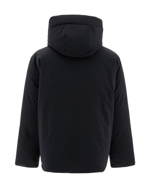 Jil Sander Blue Hooded Down Jacket for men