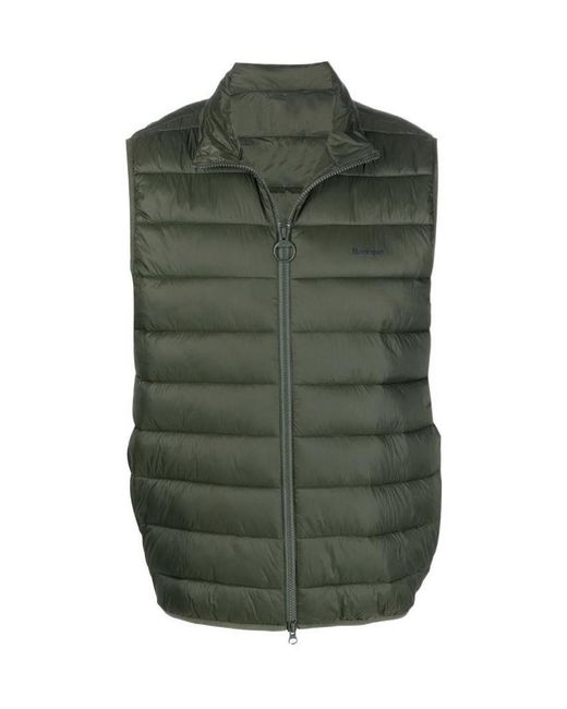 Barbour Green Bretby Zip-Up High Neck Gilet for men