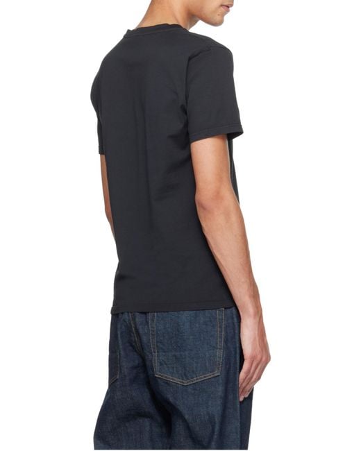 Rier Black Crewneck Straight Hem T-Shirt for men