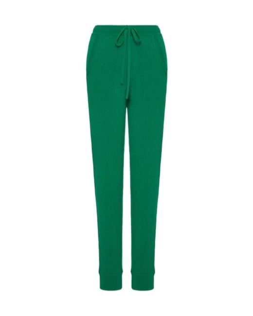 Valentino Green Drawstring Slim Cut Pants