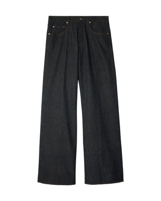 Burberry Black Straight-Leg Trun-Up Hem Jeans for men