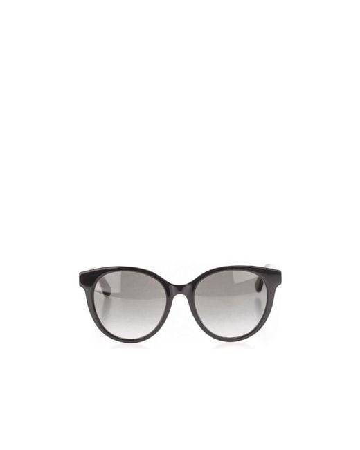 Gucci White Round-Frame Sunglasses