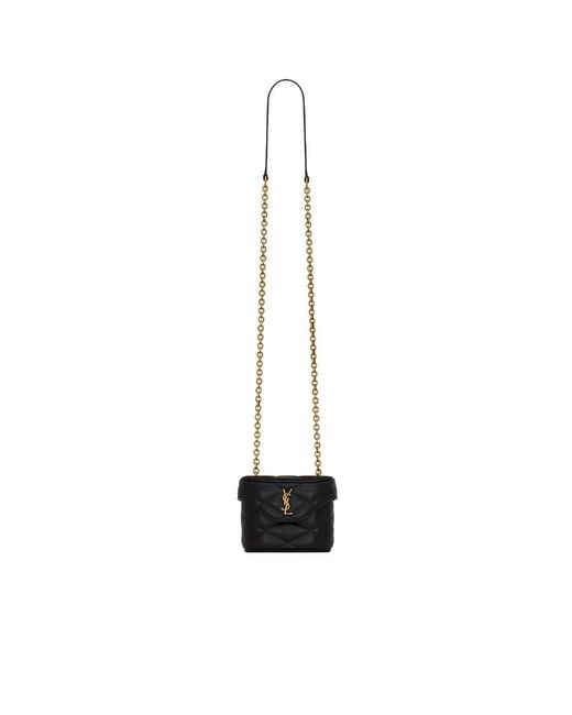 Saint Laurent White June Micro Box Shoulder Bag
