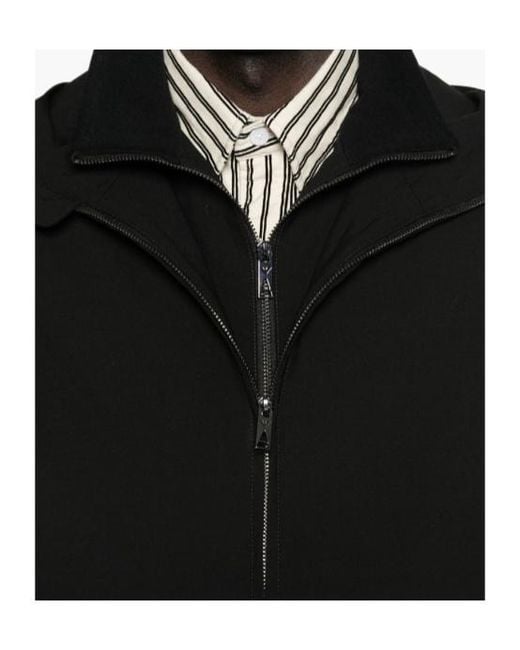 Emporio Armani Black Vest With Zip And Hood for men