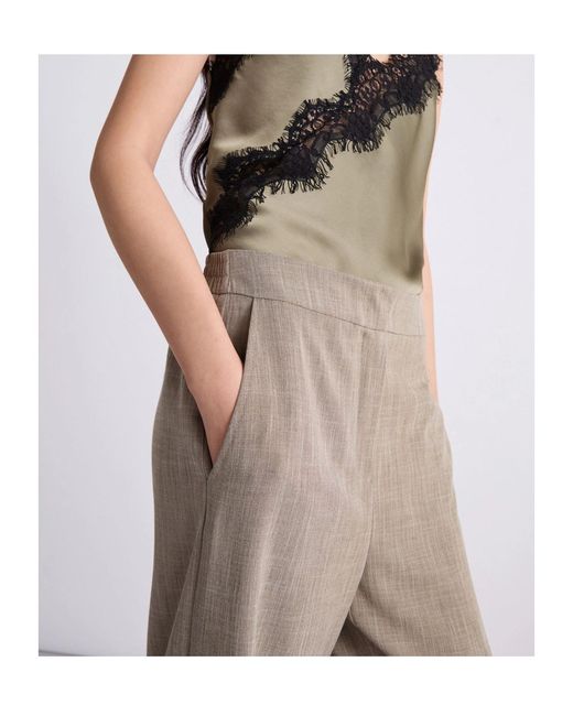 Marella Gray Wide-Leg Trousers