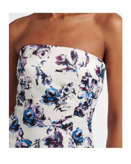 Emilia Wickstead White Laelia Floral Bustier Gown