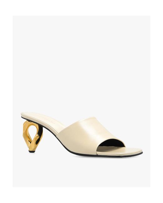 J.W. Anderson Natural 75Mm Chain-Link Leather Mules