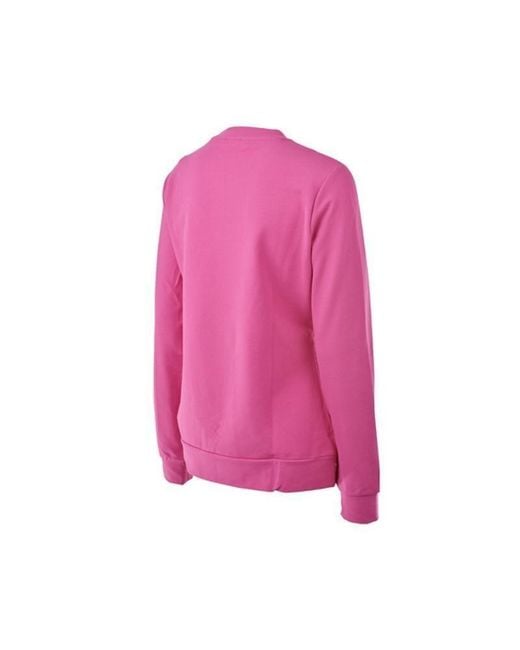 EA7 Pink Round-Necked Logo Sweater
