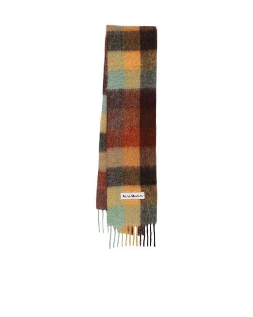 Acne White Vally Alpaca Blend Scarf