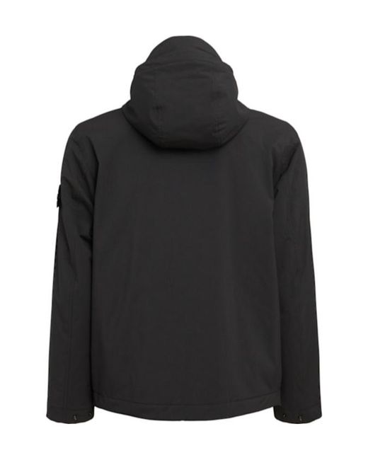 Stone Island Black Long-Sleeved Casual Jacket for men