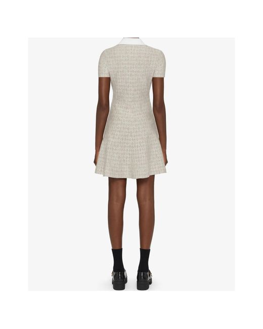 Givenchy White Monogram-Detailed Mini Dress
