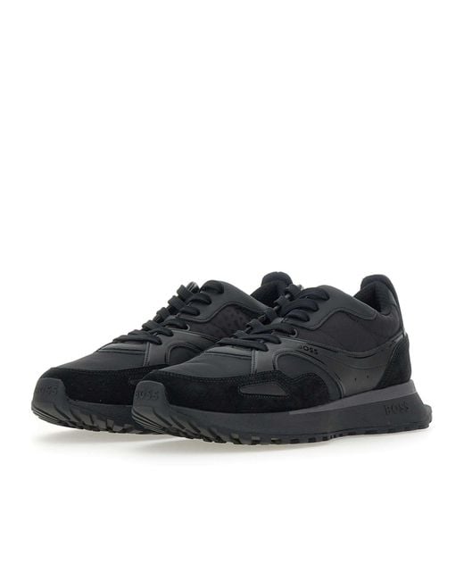 Boss Black Boss Logo Embossed Lace-Up Sneakers for men