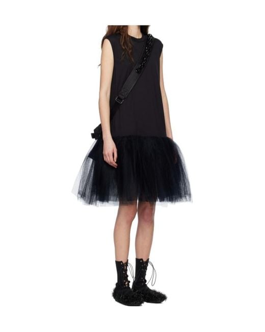 Simone Rocha Black Cotton Jersey Dress