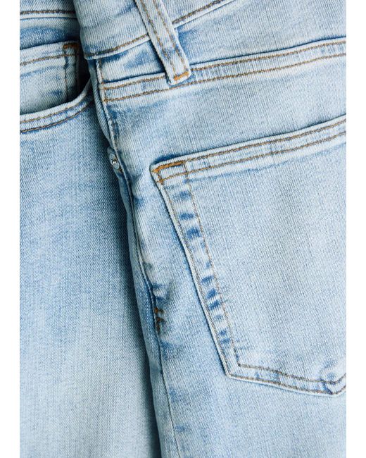 FRAME Blue Le Slim Palazzo Wide-Leg Jeans