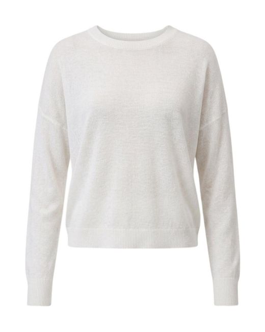Closed White Crew-Neck Long-Sleeves Sweatshirt