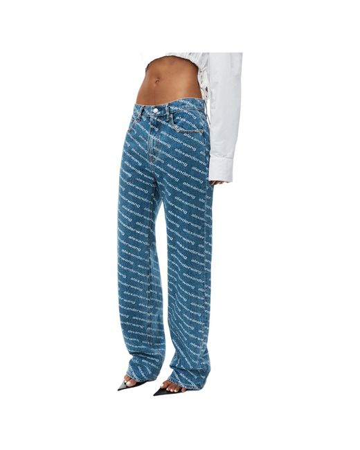 Alexander Wang Blue Ez Mid Rise Jeans