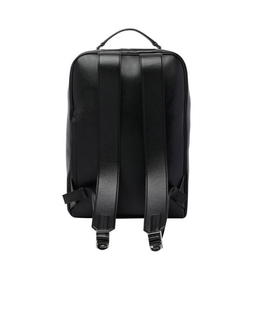Tom Ford Black Logo Printed Zipped Backpack for men