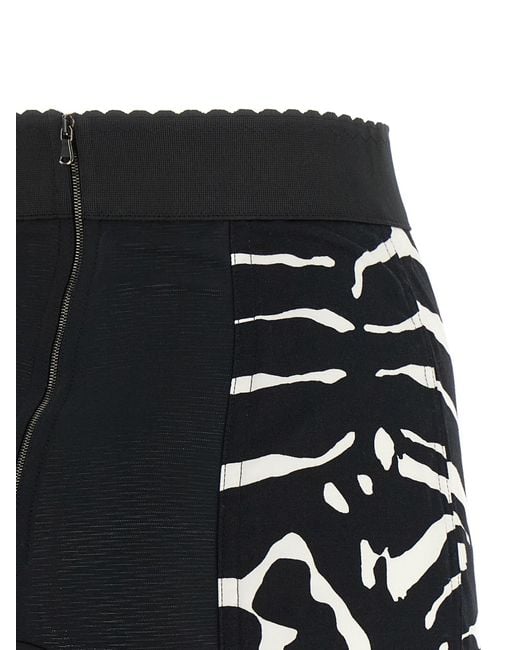 Dolce & Gabbana Black Zebra Printed Shorts