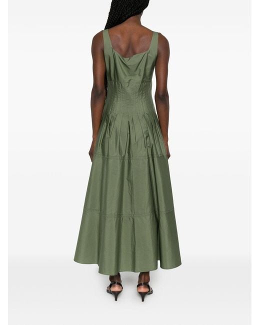 Max Mara Green Studio Feltre Structured Bodice Midi Dress
