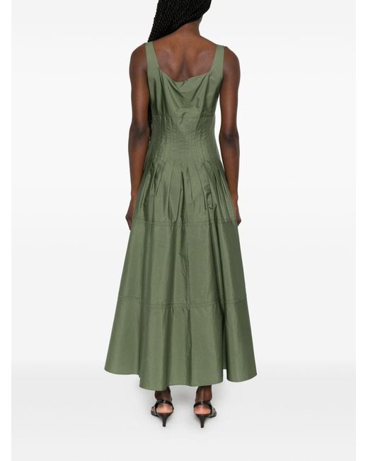 Max Mara Green Studio Feltre Structured Bodice Midi Dress