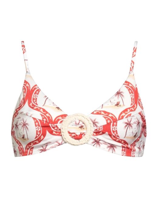 Farm Rio Red Printed Bikini Top