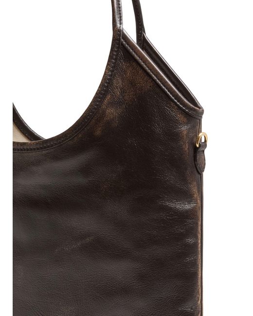 Miu Miu Black Aged Nappa Leather Ivy Bag