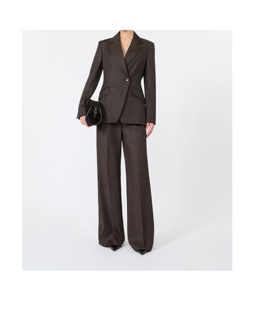 Max Mara Black Long-Sleeve Lapel Blazer