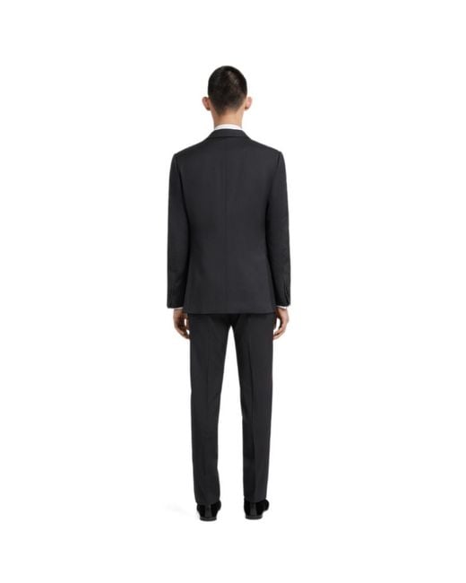 Zegna Black Wool Suit for men