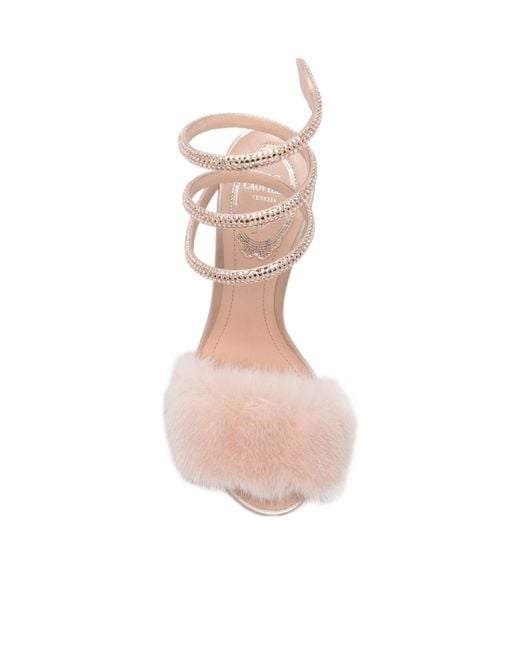 Rene Caovilla Multicolor Round-Toe High-Heeled Sandals