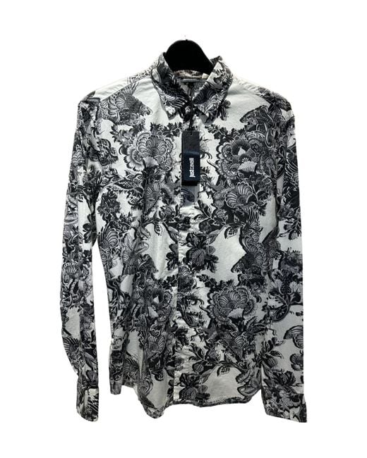 Just Cavalli Multicolor Pattern Printed Long-Sleeved Shirt for men