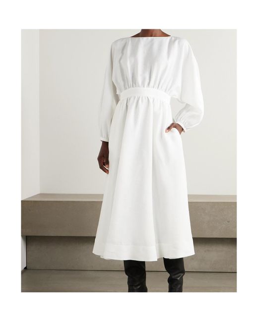 Gabriela Hearst White Long Sleeve Dress