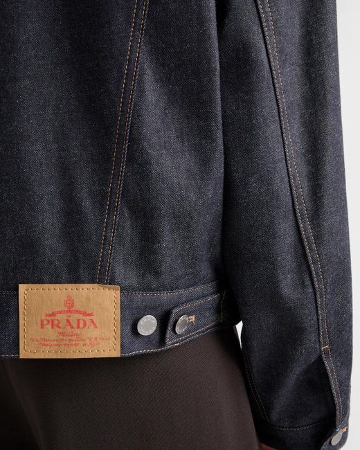 Prada Black Panelled Denim Jacket for men