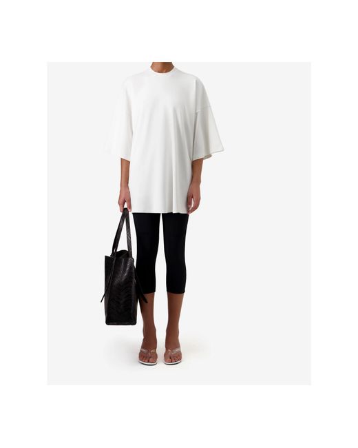 Coperni White Oversized Short-Sleeve Sweater