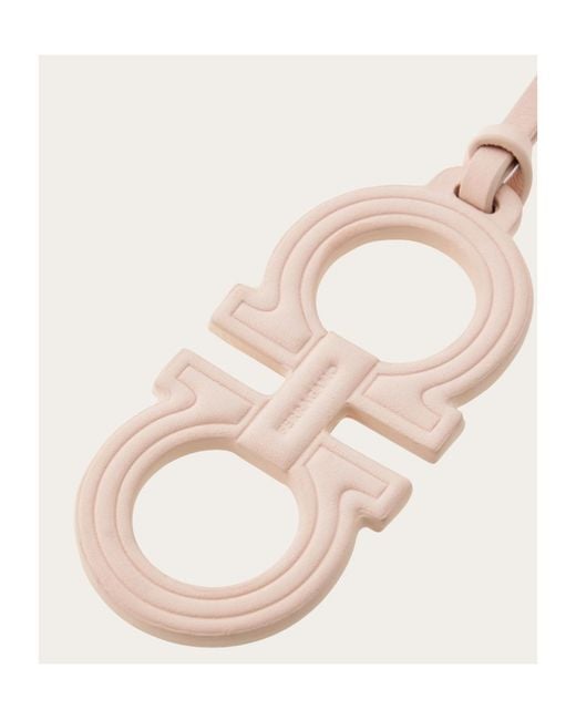 Ferragamo White Double Gancini Charm