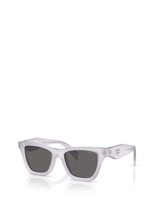Prada White Eyewear Cat-Eye Sunglasses