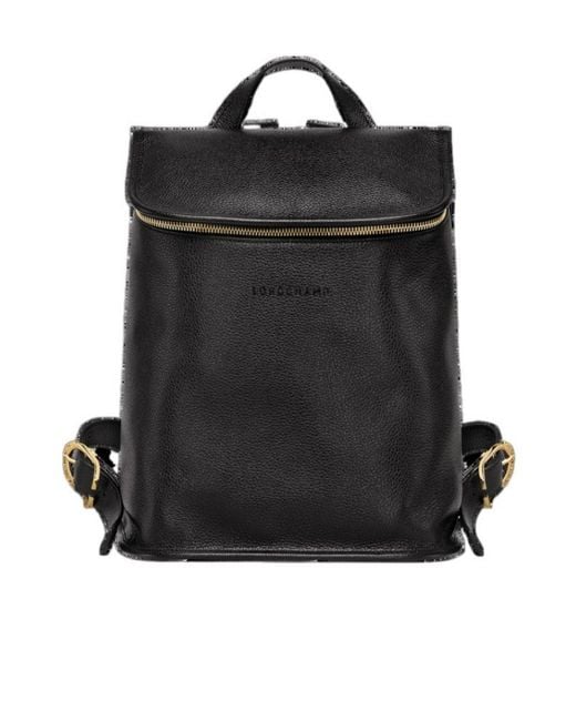 Longchamp Black Le Foulonne Backpack